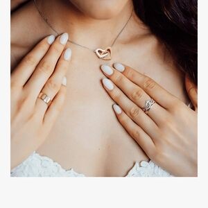 NWOT Future Wife Double Hearts Pendant Necklace